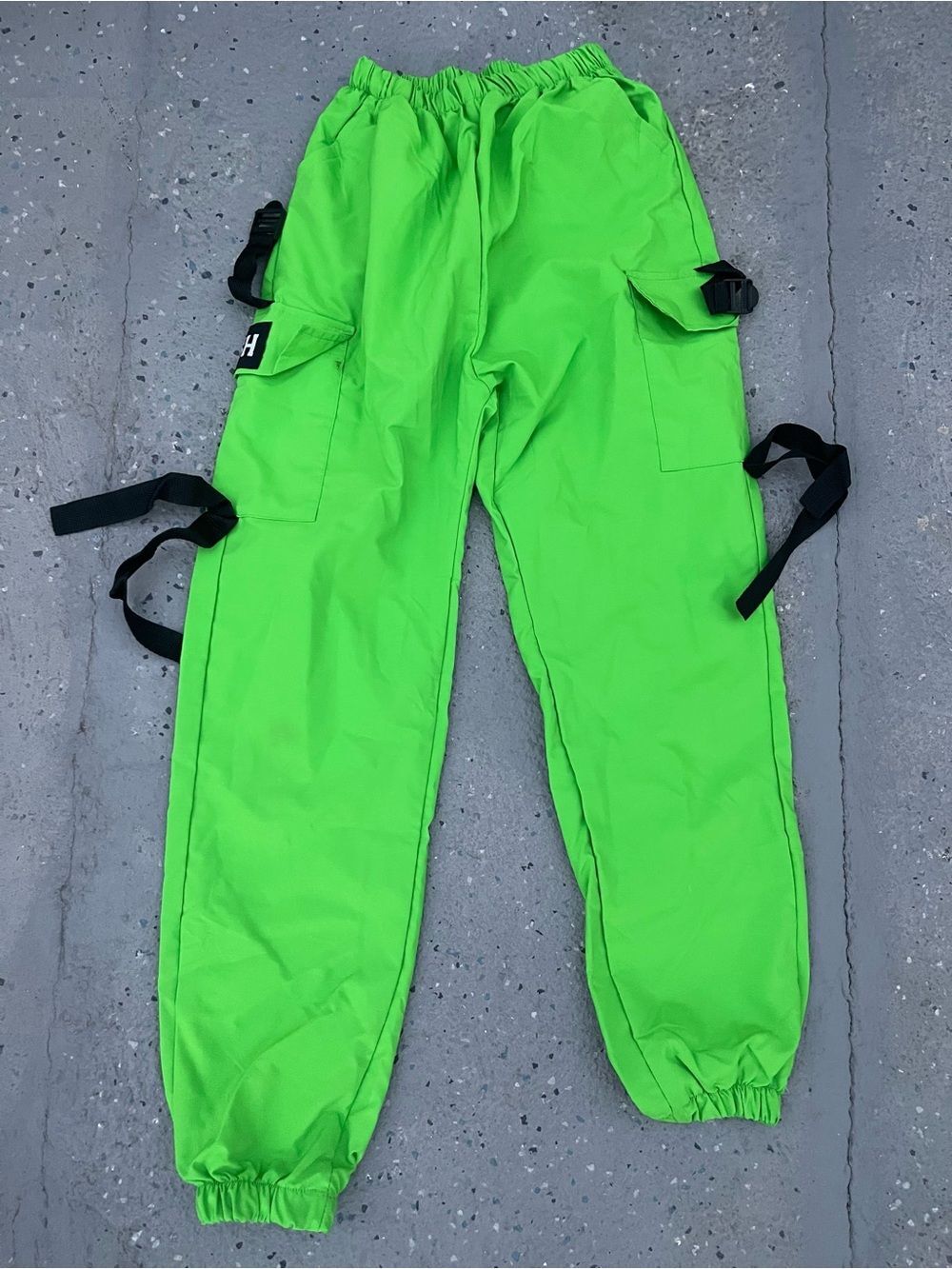 FRBSH Farber Neon Green Cargo Track Pants for kids XS 22-24” waist 10y